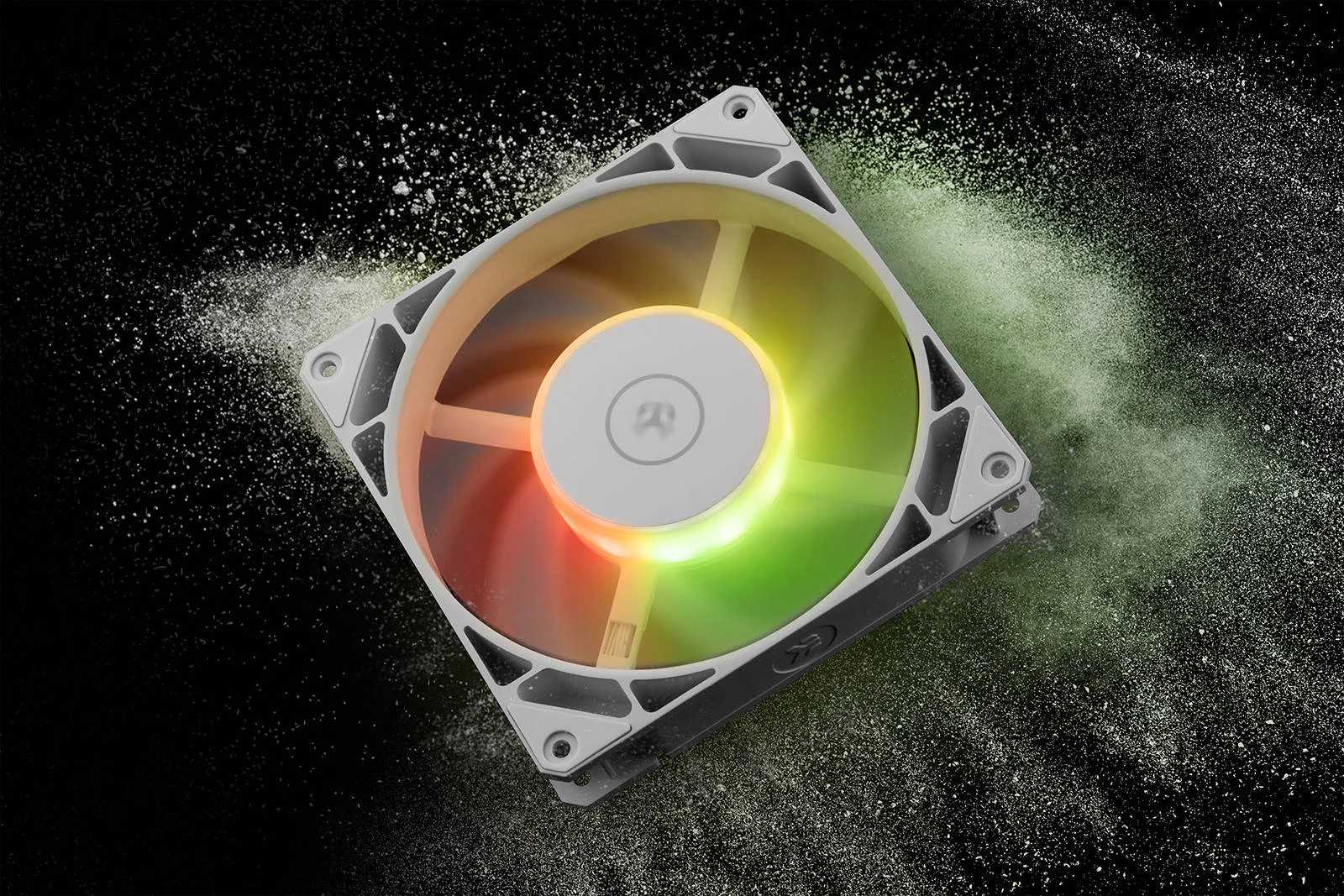 فن EKWB EK Loop Fan FPT 140 D-RGB 140mm با فشار استاتیک بالا، سرعت 600 – 2200 دور در دقیقه، بلبرینگ دینامیک سیال، جریان هوای 118,01 CFM، سطح نویز 44,56dBA، سفید | 3831109898055