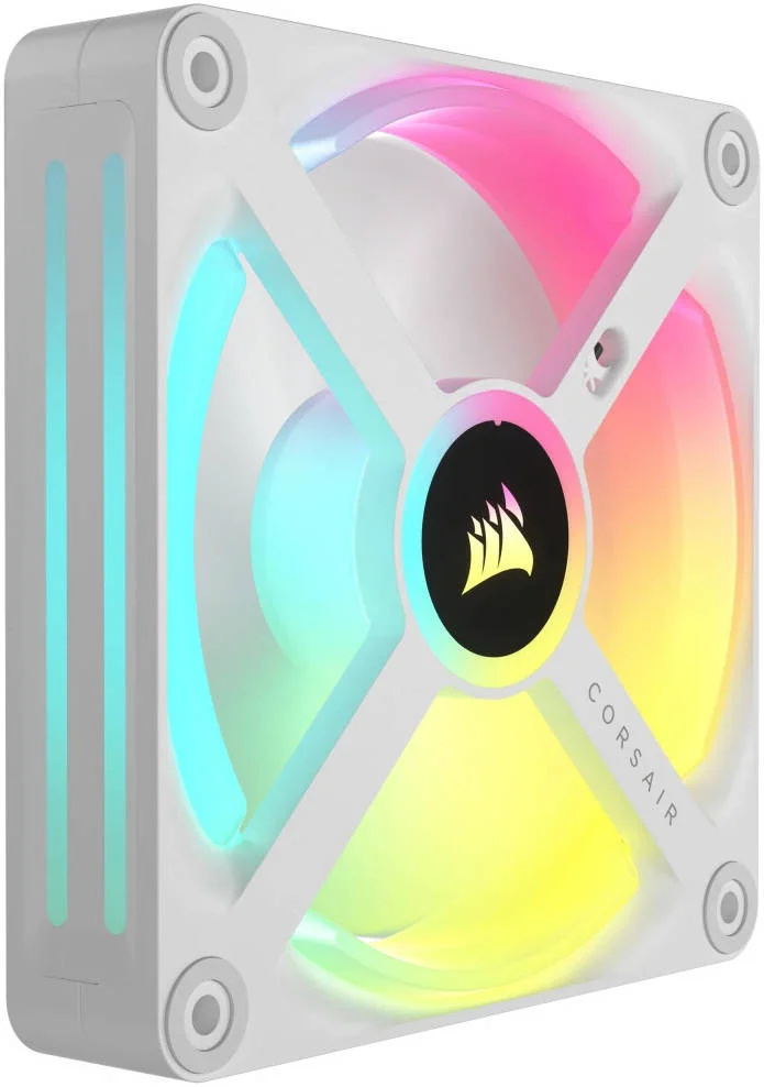 کیت توسعه فن PWM مدل iCUE LINK QX120 RGB با اندازه 120 میلی‌متر، سرعت چرخش تا 2400 دور در دقیقه، جریان هوای 6.31 CFM، بلبرینگ مغناطیسی، بسته‌بندی تکی، سفید | CO-9051005-WW