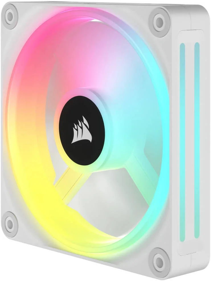کیت توسعه فن PWM مدل iCUE LINK QX120 RGB با اندازه 120 میلی‌متر، سرعت چرخش تا 2400 دور در دقیقه، جریان هوای 6.31 CFM، بلبرینگ مغناطیسی، بسته‌بندی تکی، سفید | CO-9051005-WW