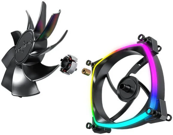فن کیس معکوس Montech RX120 PWM aRGB، سایز فن 120 میلی‌متر، سرعت فن 1600 دور در دقیقه، جریان هوای 59 CFM، نوع بلبرینگ Rifle، کنترل هوشمند 4 پین PWM، تک عددی، مشکی | RX-120-BLACK