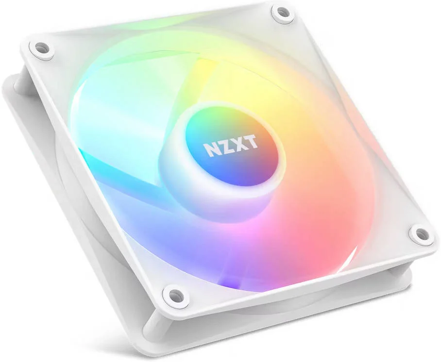 فن ۱۲۰ میلیمتری NZXT F120 RGB Core با نورپردازی RGB نصب شده در هاب، نورپردازی RGB عالی، سرعت تا ۱۸۰۰ دور در دقیقه، جریان هوای ۷۸.۸۶ CFM، بلبرینگ دینامیک سیال، ۸ الایدی، اتلاف حرارت عالی، بستهتکی، سفید | RF-C12SF-W1 فن ۱۲۰ میلیمتری NZXT F120 RGB Core با نورپردازی RGB نصب شده در هاب، نورپردازی RGB عالی، سرعت تا ۱۸۰۰ دور در دقیقه، جریان هوای ۷۸.۸۶ CFM، بلبرینگ دینامیک سیال، ۸ الایدی، اتلاف حرارت عالی، بستهتکی، سفید | RF-C12SF-W1