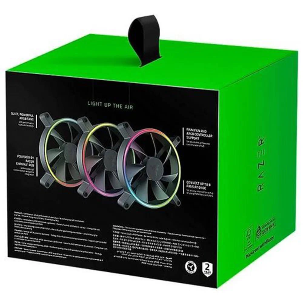 فن کیس ARGB 120 میلیمتری Razer Kunai Chroma، پشتیبانی از کنترلر فن PWM، اتصال تا 8 فن، نویز 15-35 dBA، خنککننده 500-2200 دور در دقیقه، 3 فن، مشکی | RC21-01810100-R3M1 فن کیس ARGB 120 میلیمتری Razer Kunai Chroma، پشتیبانی از کنترلر فن PWM، اتصال تا 8 فن، نویز 15-35 dBA، خنککننده 500-2200 دور در دقیقه، 3 فن، مشکی | RC21-01810100-R3M1