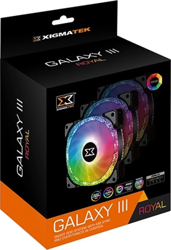 فن های کیس Xigmatek Galaxy III Royal Addressable RGB LED، هاب کنترل و کنترل از راه دور، 120 میلی متر (3 عدد فن BR120)، جریان هوای 42.68 CFM، مشکی، بسته 3 عددی | EN46119 فن های کیس Xigmatek Galaxy III Royal Addressable RGB LED، هاب کنترل و کنترل از راه دور، 120 میلی متر (3 عدد فن BR120)، جریان هوای 42.68 CFM، مشکی، بسته 3 عددی | EN46119