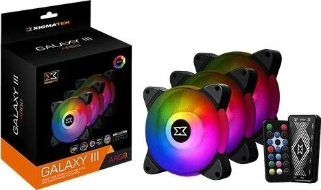 فن هاب Xigmatek Galaxy Iii Essential - Bx120 Artic Argb (En46461) (بسته 3 عددی، کنترلر، هاب برق) - مشکی | EN45433