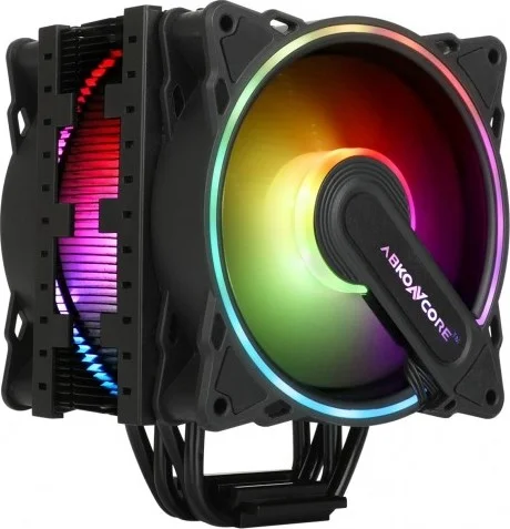 خنک‌کننده پردازنده Abkon Core T404B Dual SYNC با 4 لوله حرارتی مستقیم و فن 120 میلی‌متری مدل T404B HURRICANE