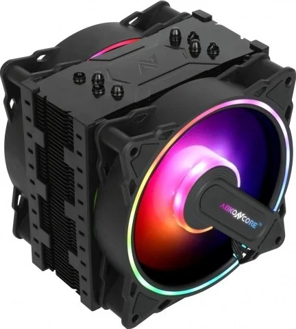 خنککننده پردازنده Abkon Core T404B Dual SYNC با 4 لوله حرارتی مستقیم و فن 120 میلیمتری مدل T404B HURRICANE خنککننده پردازنده Abkon Core T404B Dual SYNC با 4 لوله حرارتی مستقیم و فن 120 میلیمتری مدل T404B HURRICANE