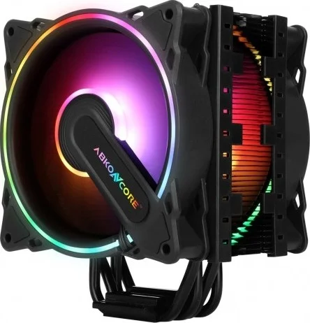 خنککننده پردازنده Abkon Core T404B Dual SYNC با 4 لوله حرارتی مستقیم و فن 120 میلیمتری مدل T404B HURRICANE خنککننده پردازنده Abkon Core T404B Dual SYNC با 4 لوله حرارتی مستقیم و فن 120 میلیمتری مدل T404B HURRICANE