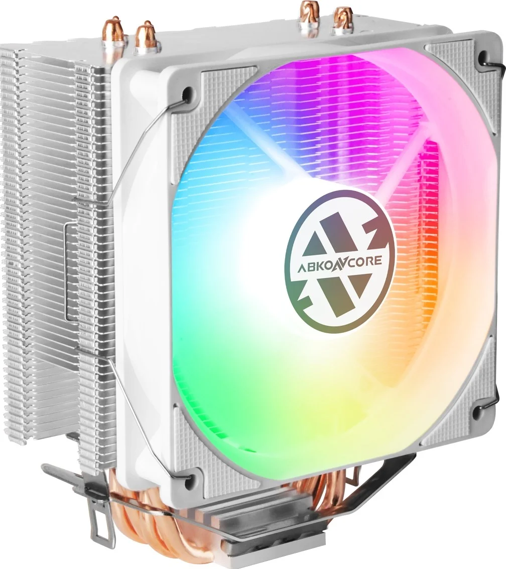 خنک کننده پردازنده Abkon Core CoolStorm T405W Spectrum، سطح نویز 36db، اتصال 4 پین، PWM، سرعت چرخش 800-1800 دور در دقیقه ± 10%، خنک کننده پردازنده - سفید | CT405W