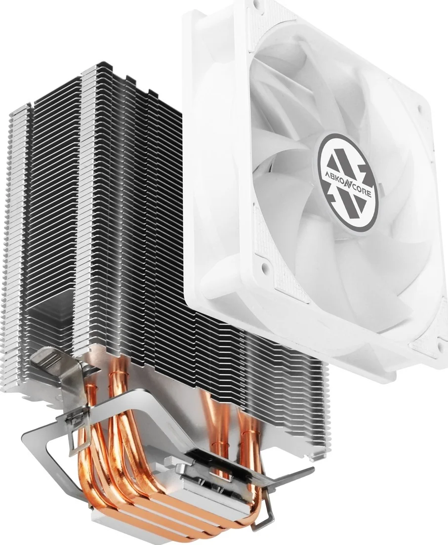 خنک کننده پردازنده Abkon Core CoolStorm T405W Spectrum، سطح نویز 36db، اتصال 4 پین، PWM، سرعت چرخش 800-1800 دور در دقیقه ± 10%، خنک کننده پردازنده - سفید | CT405W