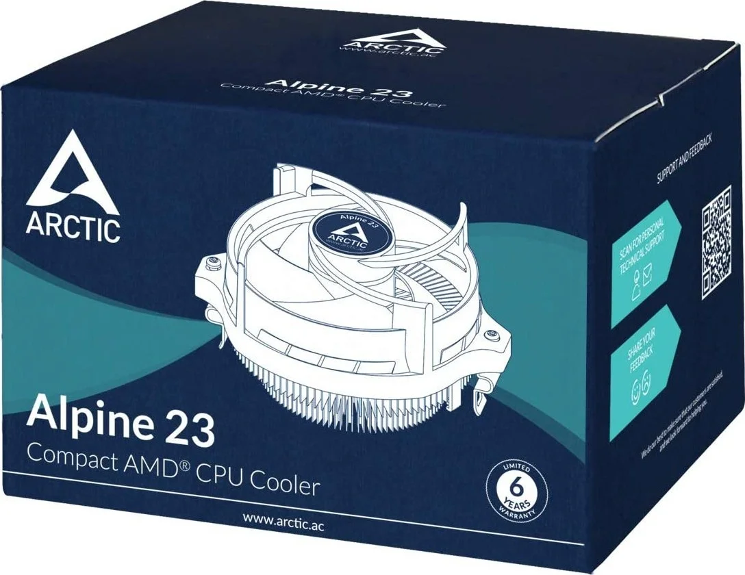 خنک کننده پردازنده Arctic Alpine 23، خمیر حرارتی MX-2 از پیش اعمال شده، مشکی | ACALP00035A