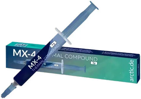 خمیر حرارتی آرکتیک MX-4، ماده رابط حرارتی با اتلاف حرارت و پایداری بهبود یافته، استفاده آسان، سازگار با اکثر سیستم های خنک کننده، ژل خنک کننده، 4 گرم، خاکستری | MX-4-4G