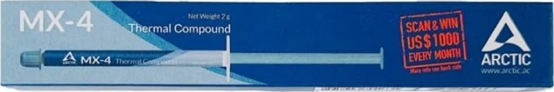 خمیر حرارتی آرکتیک MX-4 (2g) نسخه 2019، عملکرد عالی، برای تمامی خنک کننده های پردازنده