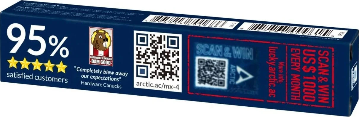 خمیر سیلیکون Arctic MX-2 (8 گرمی)، خمیر حرارتی با کارایی بالا بر پایه کربن | ACTCP00005B