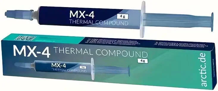 خمیر حرارتی آرکتیک MX-4، ماده رابط حرارتی با اتلاف حرارت و پایداری بهبود یافته، استفاده آسان، سازگار با اکثر سیستم های خنک کننده، ژل خنک کننده، 4 گرم، خاکستری | MX-4-4G