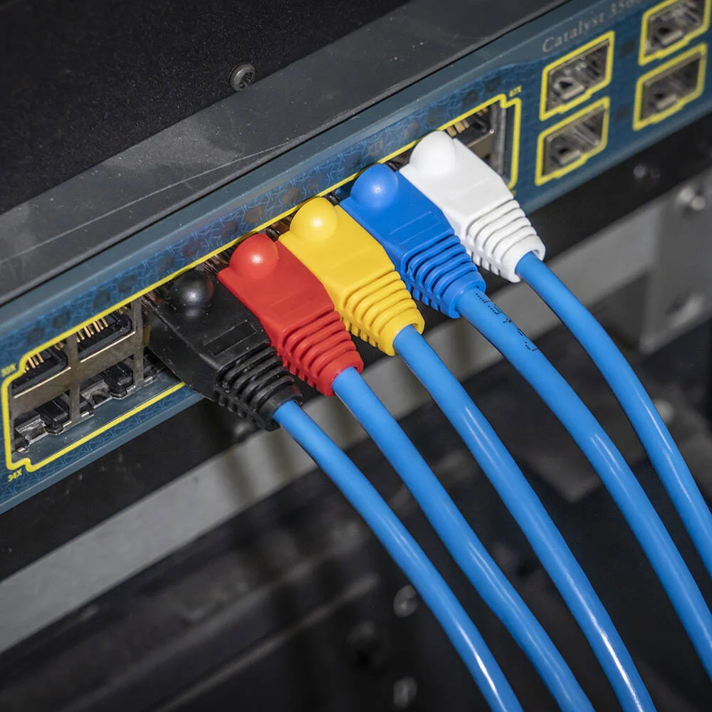 بوت و پلاگ RJ45 تارادهین، بسته 2 عددی، پلاگ کریستالی ماژولار Cat6، پوشش بوت محافظ کابل اترنت، 2 بوت آبی + 2 پلاگ اتصال RJ45، مطمئن و بادوام | TRJ45-BPB-2