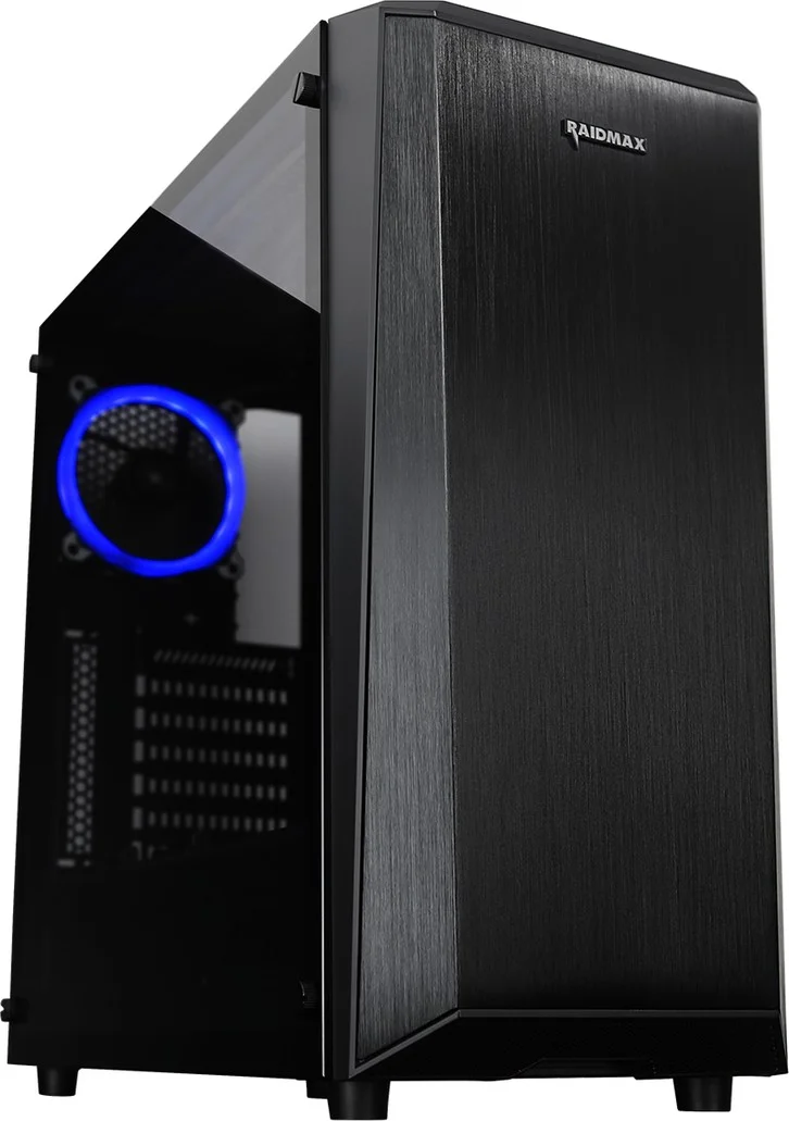 کیس کامپیوتر میدتاور Raidmax Delta Prime با پنل جلویی آلومینیومی و شیشه حرارت دیده – مشکی | A13RTB