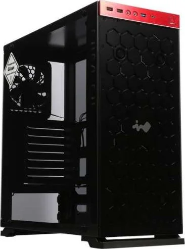 کیس کامپیوتر In Win 805 آلومینیومی شیشه حرارت دیده ATX - قرمز