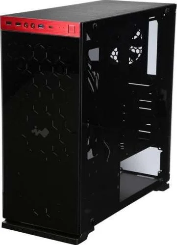 کیس کامپیوتر In Win 805 آلومینیومی شیشه حرارت دیده ATX - قرمز