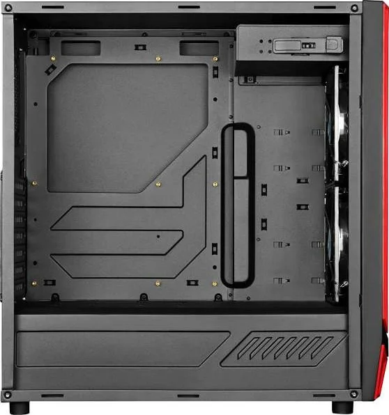 SilverStone - RedLine کیس مید تاور با پنجره، فن LED قرمز، ATX، مشکی | SST-RL05BR-W