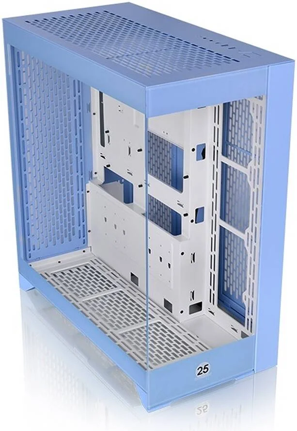 کیس ترمال‌تیک CTE E600 MX Hydrangea E-ATX، طراحی بازده حرارتی متمرکز، پنل جلویی مشبک و TG قابل تعویض، براکت نصب کارت گرافیک VGA سه طرفه، کابل رایزر PCIe4 400 میلی‌متری، آبی | CA-1Y3-00MFWN-00