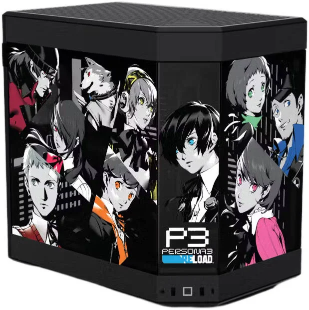 کیس کامپیوتر میان برج ATX مدل HYTE X SEGA ATLUS Persona 3 Reload Premium، دارای 3 فن از پیش نصب شده Flow FE12، پشتیبانی از رادیاتور 280 میلی‌متری، حجم 60 لیتر، شیشه حرارت دیده، کابل رایزر PCIE 4.0، مشکی | CS-HYTE-Y60-P3R-U