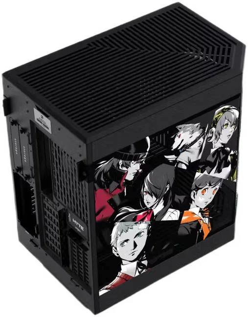 کیس کامپیوتر میان برج ATX مدل HYTE X SEGA ATLUS Persona 3 Reload Premium، دارای 3 فن از پیش نصب شده Flow FE12، پشتیبانی از رادیاتور 280 میلی‌متری، حجم 60 لیتر، شیشه حرارت دیده، کابل رایزر PCIE 4.0، مشکی | CS-HYTE-Y60-P3R-U