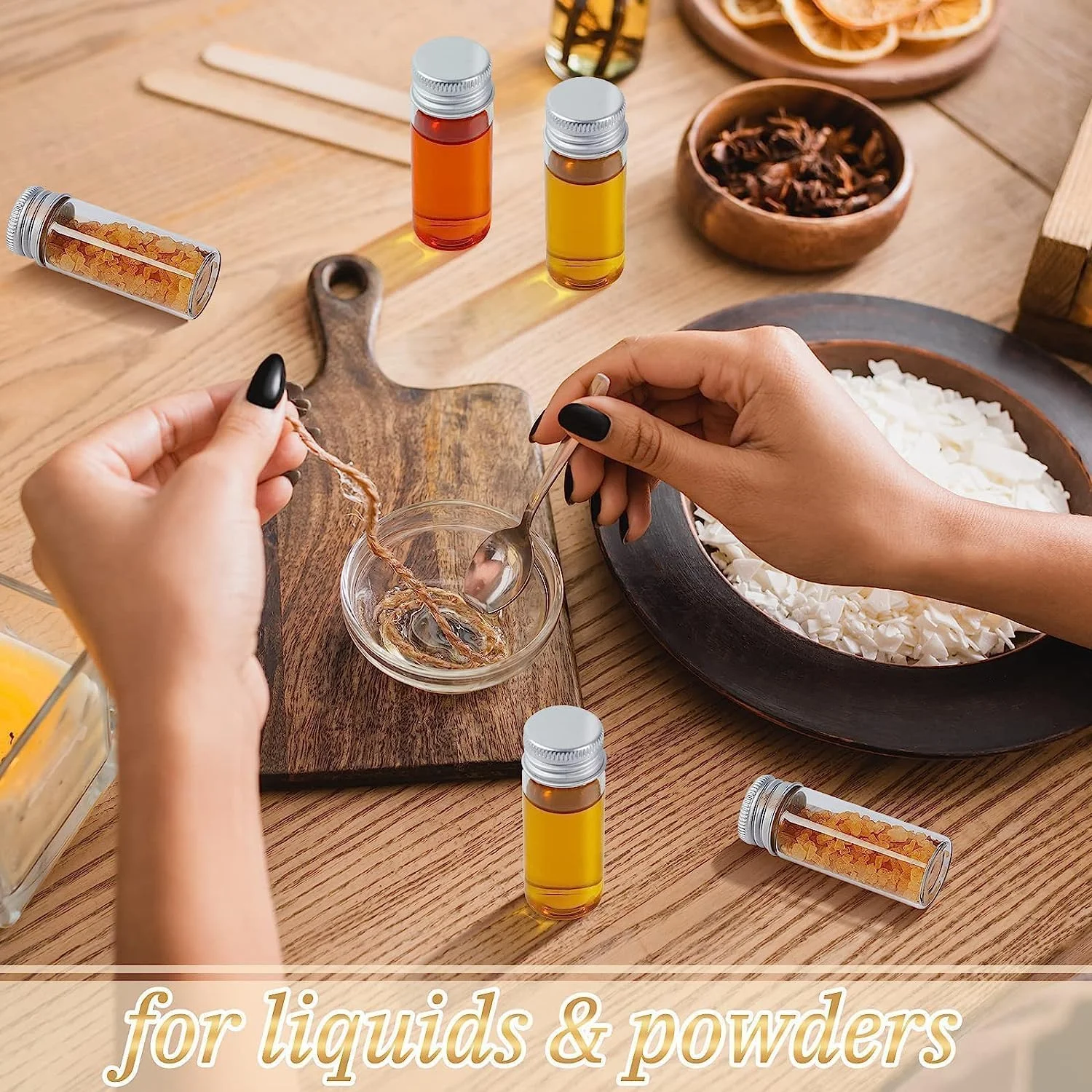 ۱۰۰ عدد ویال شیشه ای کوچک شفاف با درب پیچی آلومینیومی، شیشه های کوچک خالی با درب، ظروف نمونه DIY، برای پودر، کرم، لوازم آرایشی، جواهرات، دکوراسیون عروسی، ۱۰ میلی لیتر