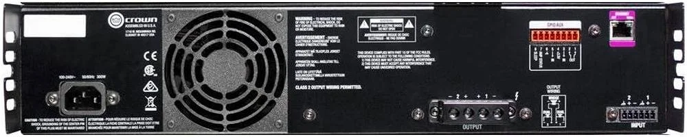 آمپلی فایر قدرت 2 کاناله 300 واتی سری DriveCore کراون آدیو CDi 2، کنترل و نظارت شبکه، کارکرد در 70/100 ولت، DSP پیشرفته در ورودی و خروجی، منبع تغذیه جهانی، مشکی | CDI2X300