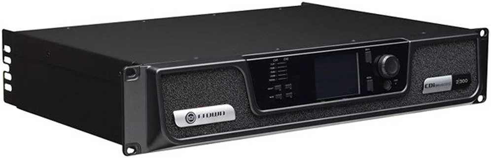 آمپلی فایر قدرت 2 کاناله 300 واتی سری DriveCore کراون آدیو CDi 2، کنترل و نظارت شبکه، کارکرد در 70/100 ولت، DSP پیشرفته در ورودی و خروجی، منبع تغذیه جهانی، مشکی | CDI2X300