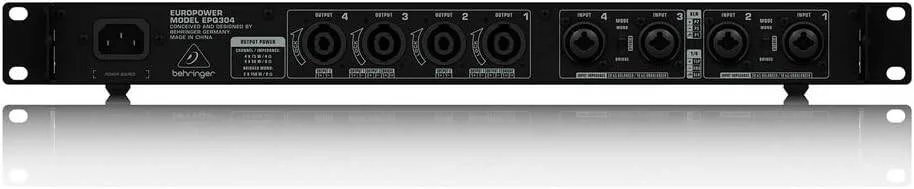 آمپلی فایر قدرت ۴ کاناله ۳۰۰ واتی Behringer Europower EPQ 304 با فناوری ATR، لیمیترهای داخلی، نصب رک 1U | EPQ-304 آمپلی فایر قدرت ۴ کاناله ۳۰۰ واتی Behringer Europower EPQ 304 با فناوری ATR، لیمیترهای داخلی، نصب رک 1U | EPQ-304