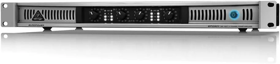 آمپلی فایر قدرت ۴ کاناله ۳۰۰ واتی Behringer Europower EPQ 304 با فناوری ATR، لیمیترهای داخلی، نصب رک 1U | EPQ-304 آمپلی فایر قدرت ۴ کاناله ۳۰۰ واتی Behringer Europower EPQ 304 با فناوری ATR، لیمیترهای داخلی، نصب رک 1U | EPQ-304