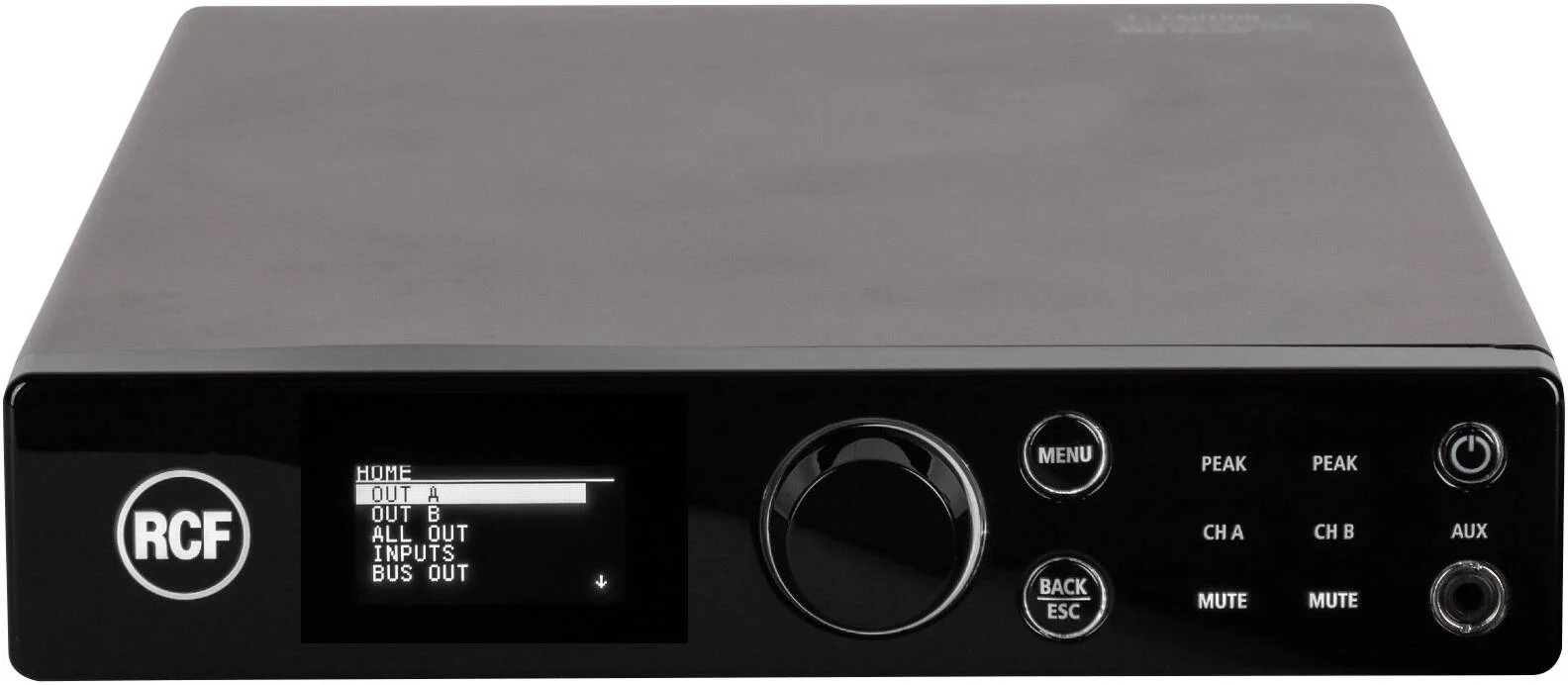 آمپلی‌فایر ماتریکس DSP حرفه‌ای 2 کاناله RCF DMA 162، 2x160W در 4/8 اهم یا 320W Hi-Z، صدای چند اتاقه، آماده RDNet، FiRPHASE و تقویت کننده باس، مشکی | DMA 162