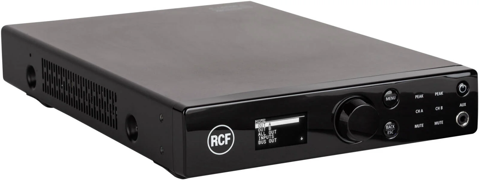 آمپلیفایر ماتریکس DSP حرفهای 2 کاناله RCF DMA 162، 2x160W در 4/8 اهم یا 320W Hi-Z، صدای چند اتاقه، آماده RDNet، FiRPHASE و تقویت کننده باس، مشکی | DMA 162 آمپلیفایر ماتریکس DSP حرفهای 2 کاناله RCF DMA 162، 2x160W در 4/8 اهم یا 320W Hi-Z، صدای چند اتاقه، آماده RDNet، FiRPHASE و تقویت کننده باس، مشکی | DMA 162