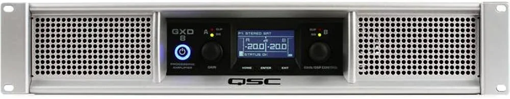 آمپلی فایر قدرت حرفه ای QSC GXD 8 با توان 4500 وات به همراه پردازشگر سیگنال دیجیتال (DSP)، مناسب برای بلندگوهای 4 و 8 اهم، آمپلی فایر کلاس D، فیلترهای بالاگذر و پایین گذر با اکولایزر 4 باندی، نمایشگر LCD، ورودی های موازی XLR و 1/4 اینچی، سفید | GXD8 آمپلی فایر قدرت حرفه ای QSC GXD 8 با توان 4500 وات به همراه پردازشگر سیگنال دیجیتال (DSP)، مناسب برای بلندگوهای 4 و 8 اهم، آمپلی فایر کلاس D، فیلترهای بالاگذر و پایین گذر با اکولایزر 4 باندی، نمایشگر LCD، ورودی های موازی XLR و 1/4 اینچی، سفید | GXD8