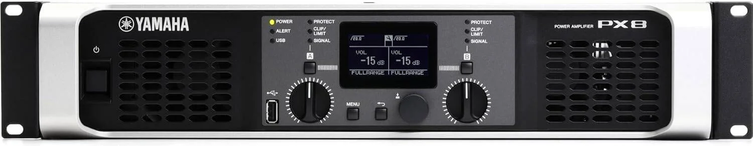 آمپلی فایر قدرت سبک وزن دو کاناله یاماها PX8 با توان 2x1050W به همراه DSP