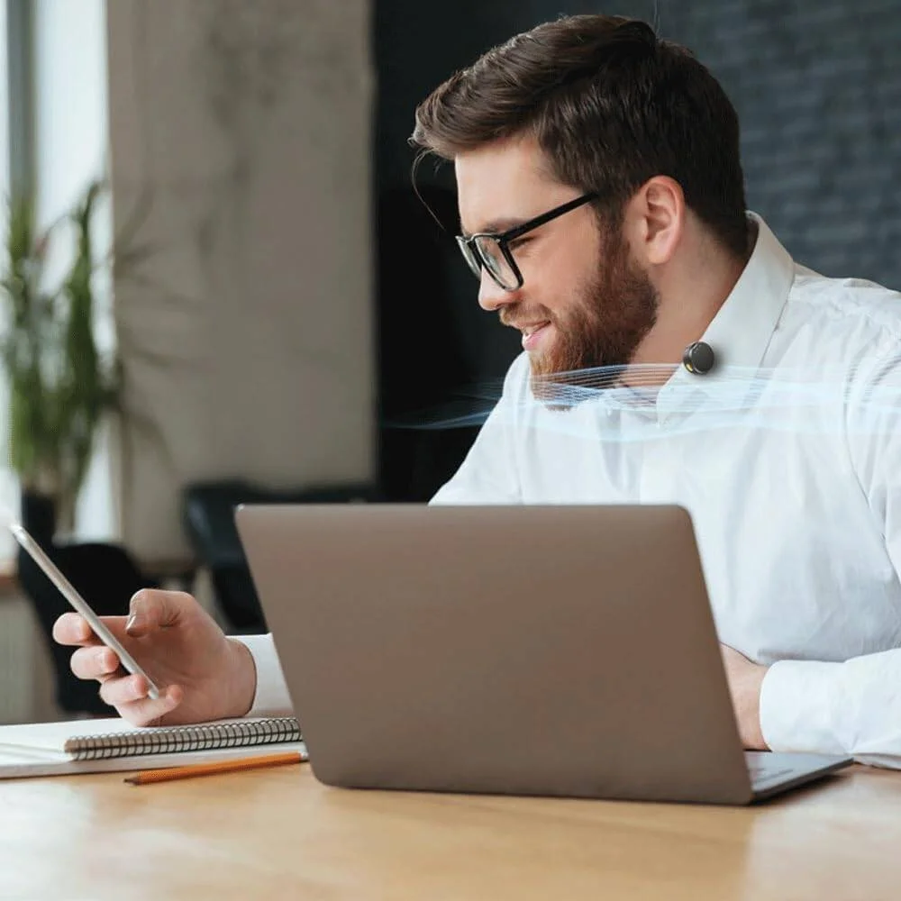 میکروفون بی سیم 3 در 1 گرین لاین مدل GM-85X، نمایشگر LED، 6 ساعت زمان کارکرد، گیرنده USB-C/Lightning/دوربین، حالت کاهش نویز/Reverb/بی صدا، صدای فراگیر 360 درجه، Plug & Play - مشکی