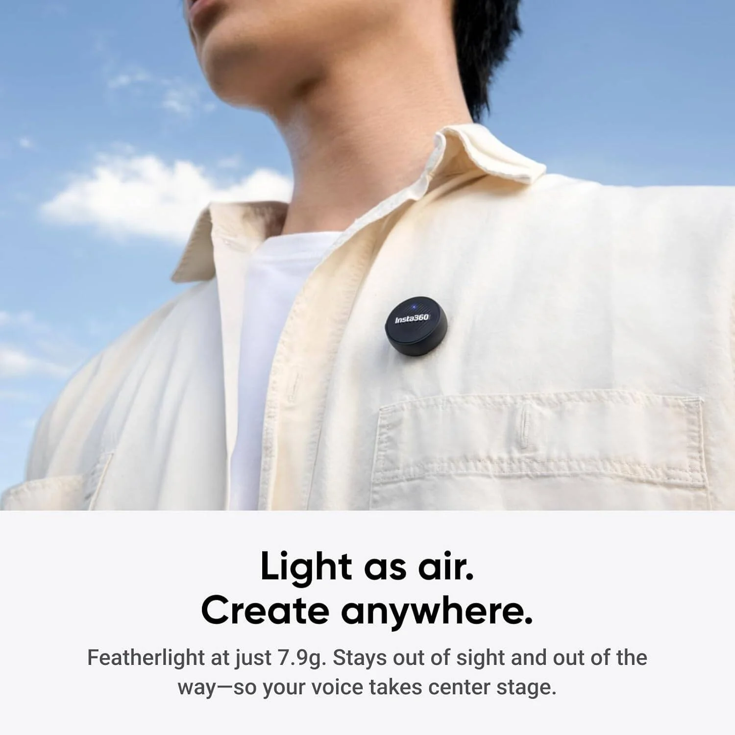 میکروفون Insta360 Mic Air (1 فرستنده + 1 گیرنده)