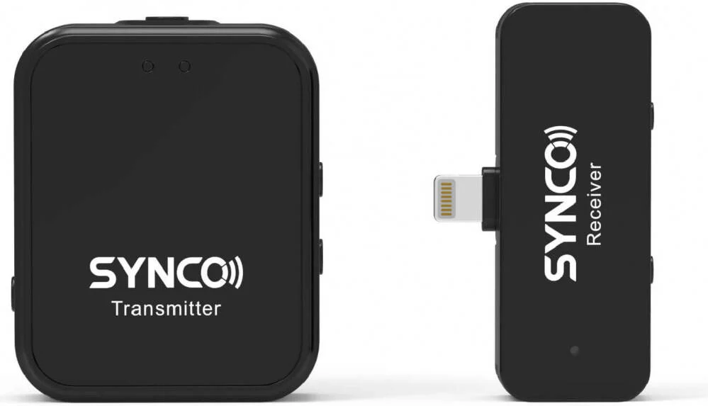 سیستم میکروفون بی سیم 2.4G سینکو G1 L با فرستنده گیره ای و گیرنده مینی برای آیفون، برد 150 متری، تا 8 ساعت ضبط، ولاگ و پخش زنده، ضبط ویدیو، لایتنینگ، مشکی | WAIR-G1L