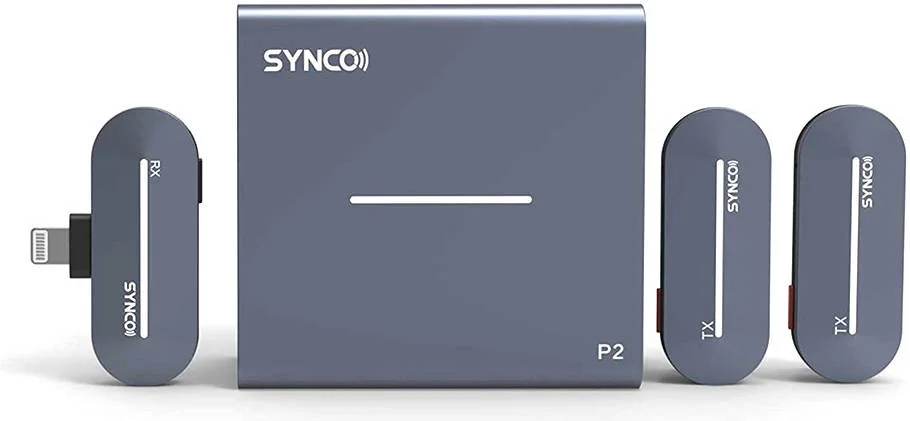 سیستم میکروفون بیسیم دیجیتال 2.4 گیگاهرتزی کوچک دو نفره Synco P2L، اتصال Lightning، حذف نویز DSP، 9 افکت صوتی، 2 فرستنده/میکروفون گیرهای کوچک، برد 150 متری، جک 3.5 میلیمتری، مشکی | P2L-BL سیستم میکروفون بیسیم دیجیتال 2.4 گیگاهرتزی کوچک دو نفره Synco P2L، اتصال Lightning، حذف نویز DSP، 9 افکت صوتی، 2 فرستنده/میکروفون گیرهای کوچک، برد 150 متری، جک 3.5 میلیمتری، مشکی | P2L-BL
