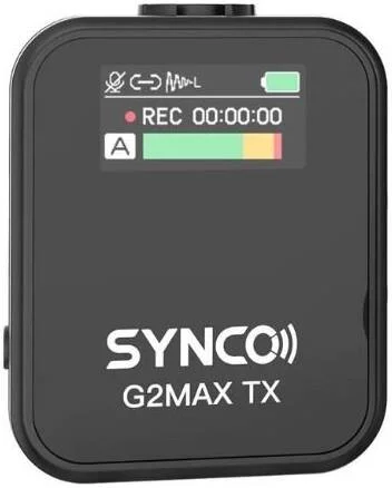 میکروفون بی‌سیم قابل حمل سینکو G2(A1) Max، انتقال پایدار 200 متری، الگوریتم سینکودر، حذف نویز 3 سطحی، کنترل بهره 6 سطحی، مانیتورینگ بلادرنگ صفحه نمایش TFT، مشکی | 762765541104