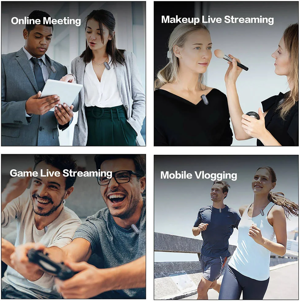 سیستم میکروفون بی‌سیم دیجیتال 2.4 گیگاهرتزی دو نفره Synco P2L، اتصال لایتنینگ، حذف نویز DSP، 9 افکت صوتی، 2 فرستنده/میکروفون گیره‌ای کوچک، برد 150 متری، جک 3.5 میلی‌متری، سفید | P2L-WH