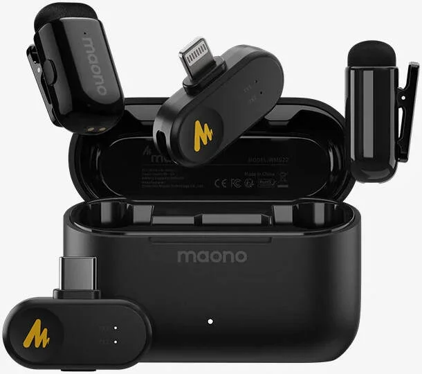 میکروفون بی‌سیم مائونو مدل Wave T1 Mini، صدای با کیفیت استودیویی 48 کیلوهرتز/16 بیت. حذف نویز هوش مصنوعی 4 سطحی، انتقال پایدار تا 100 متر، عمر باتری طولانی 30 ساعته، مشکی | WM622-PBC2