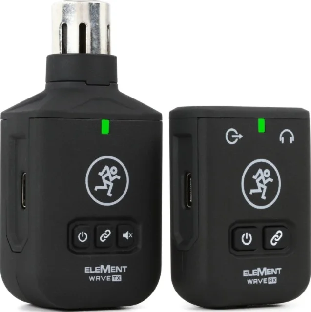 سیستم میکروفون بی‌سیم Mackie EleMent Wave XLR، محدوده دینامیکی بیشتر از 105 دسی‌بل، فرستنده Plug-On، انتقال بی‌سیم 2.4 گیگاهرتز، تنظیمات بی‌صدا و بهره، رمزگذاری 128 بیتی | EleMent Wave XLR