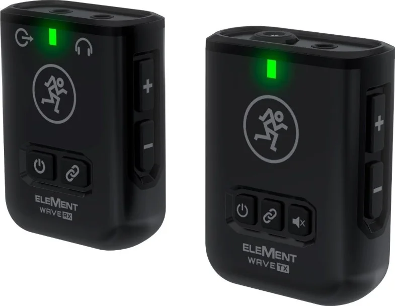 سیستم میکروفون بی‌سیم یقه‌ای دیجیتال Mackie Element Wave LAV، 2.4 گیگاهرتز، گیرنده جمع و جور، تولید محتوای ویدیویی | EleMent Wave LAV
