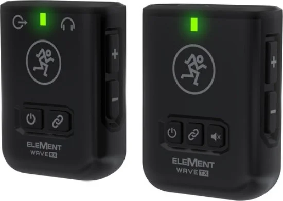 سیستم میکروفون بی‌سیم یقه‌ای دیجیتال Mackie Element Wave LAV، 2.4 گیگاهرتز، گیرنده جمع و جور، تولید محتوای ویدیویی | EleMent Wave LAV
