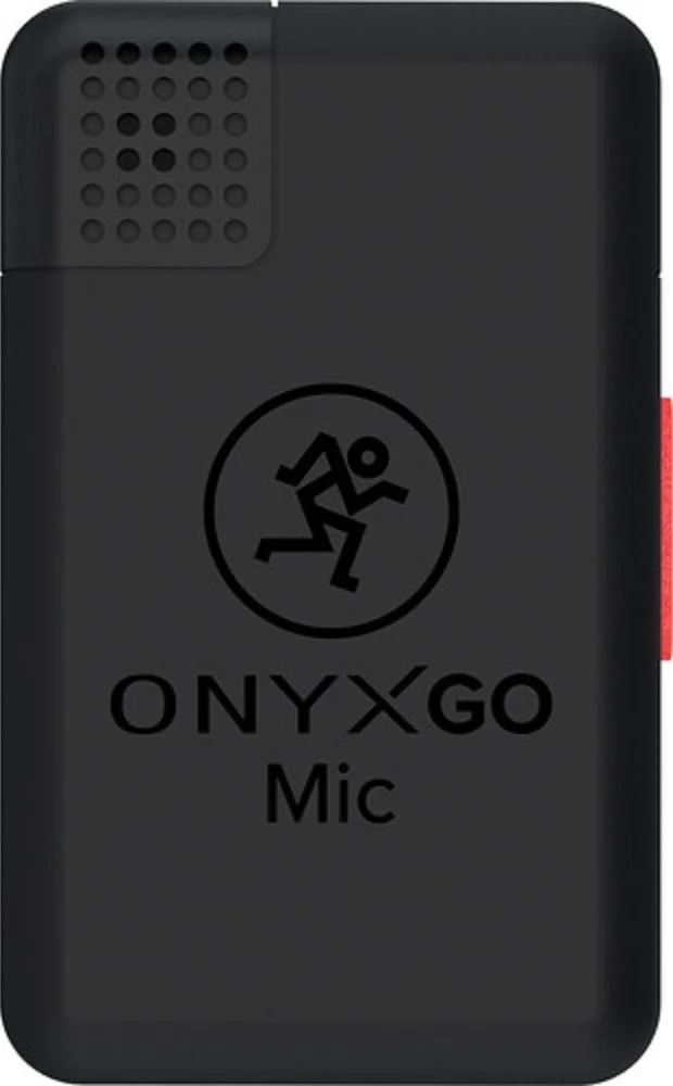 میکروفون بلوتوثی بی‌سیم گیره‌ای Mackie OnyxGO Mic - پری امپ Onyx داخلی، میکروفون Omni-directional، برنامه همراه با کاهش نویز، اکولایزر 5 باندی، Reverb، رونویسی خودکار، مشکی | OnyxGO Mic