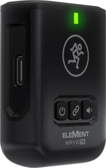 سیستم میکروفون بی‌سیم یقه‌ای دیجیتال Mackie Element Wave LAV، 2.4 گیگاهرتز، گیرنده جمع و جور، تولید محتوای ویدیویی | EleMent Wave LAV