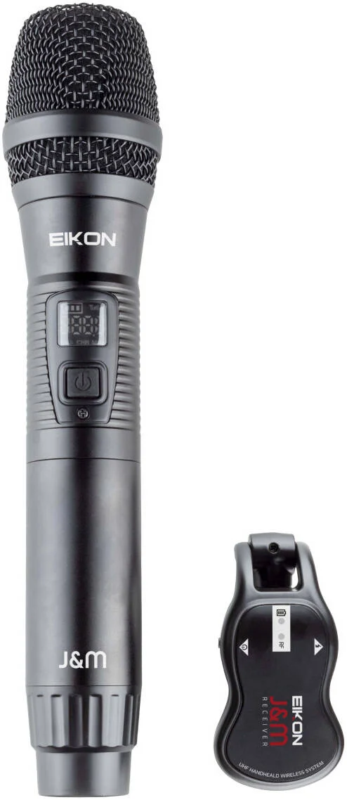 سیستم بی‌سیم دستی EIKON EKJMA UHF 512 - 541.7 مگاهرتز، باند فرکانس UHF 512 - 541.7 مگاهرتز، برد تا 30 متر، باتری لیتیومی داخلی 3.7 ولت / 500 میلی آمپر، مشکی | EKJMA