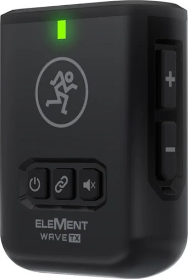 سیستم میکروفون بی‌سیم یقه‌ای دیجیتال Mackie Element Wave LAV، 2.4 گیگاهرتز، گیرنده جمع و جور، تولید محتوای ویدیویی | EleMent Wave LAV