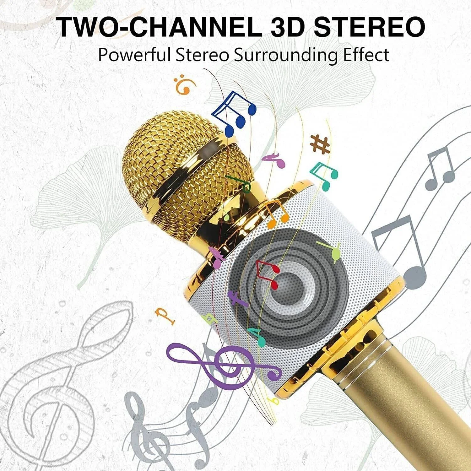 میکروفون دستی Firelex با اسپیکر، میکروفون کارائوکه برای آواز خواندن، میکروفون آواز خواندن برای همه تلفن های هوشمند